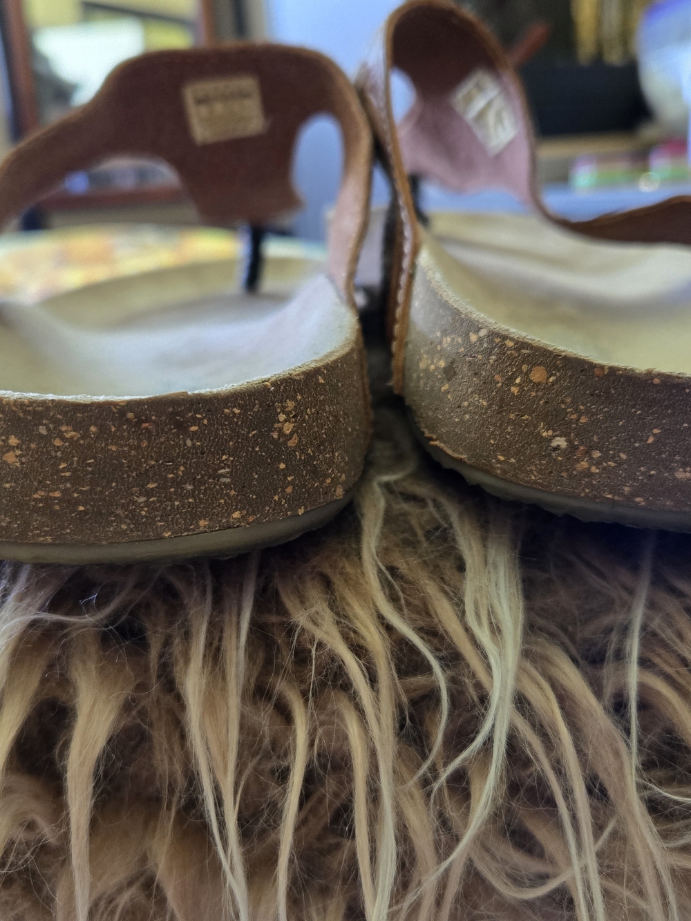 Roper Brown Embossed Leather Thong Sandals - Picture 6 of 6